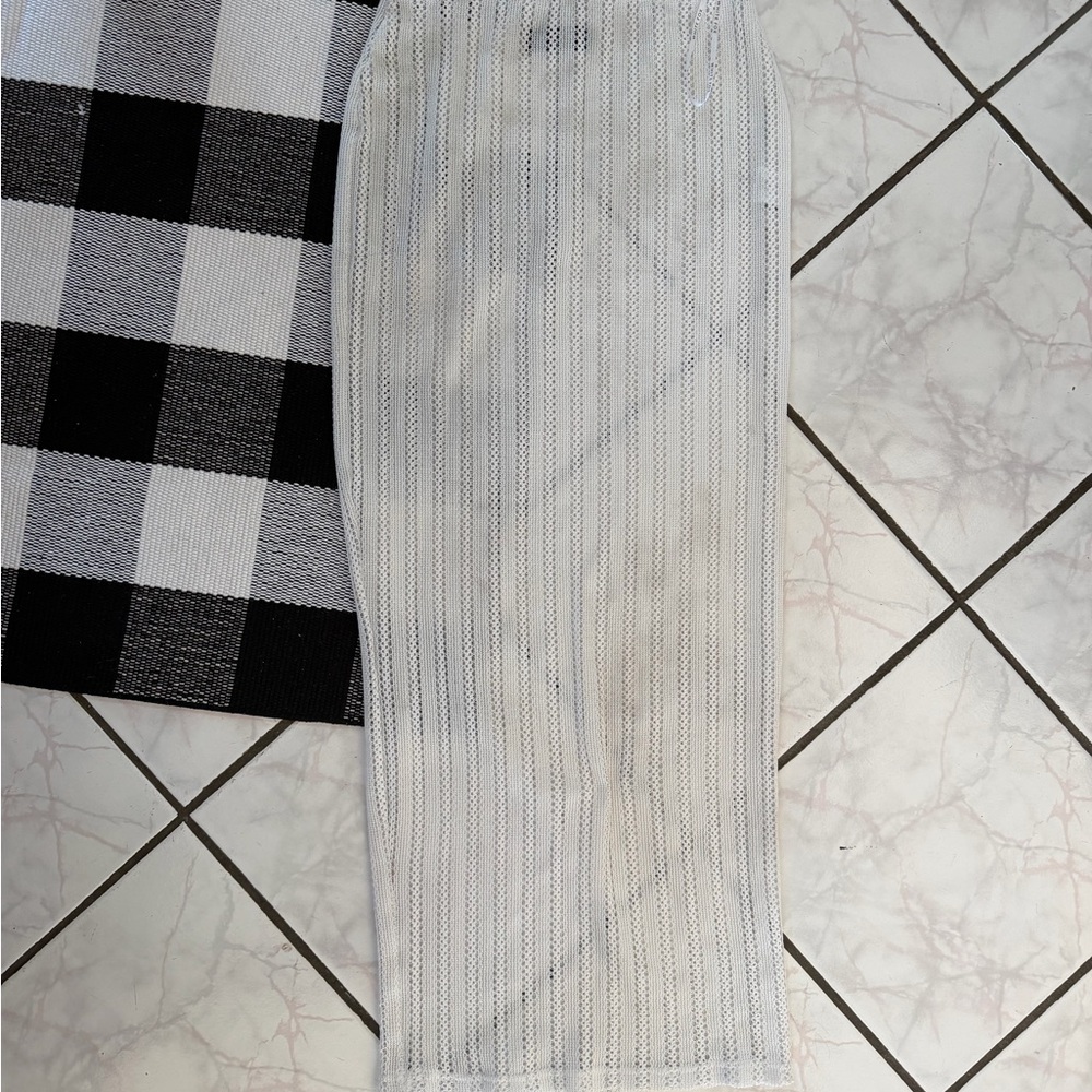 White Fox White Striped Skirt